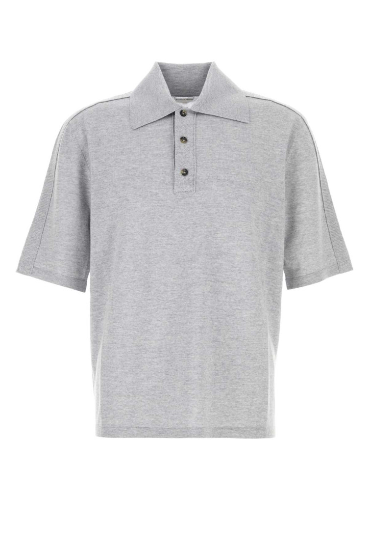 Bottega Veneta Light Grey Melange T-shirt In Gray