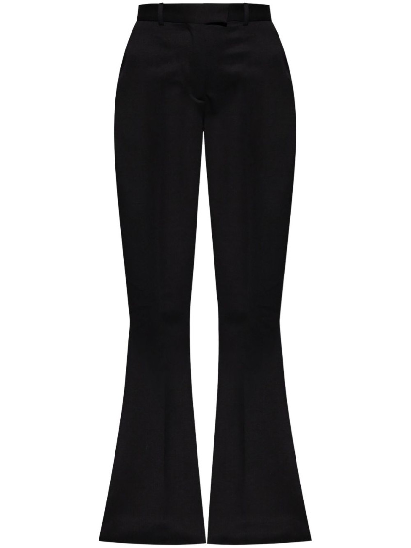 Attico Black Wool Flare Pants
