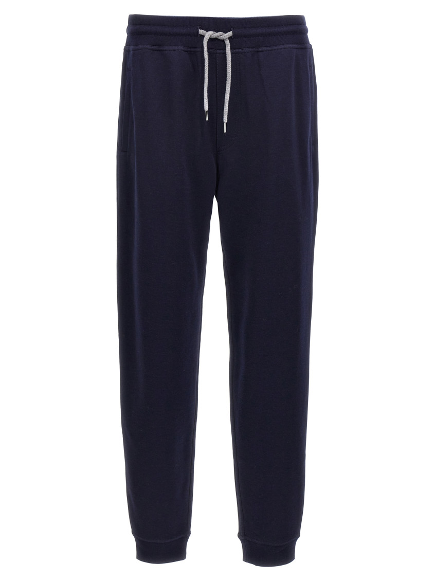 Brunello Cucinelli Drawstring Fastening Track Pants In Blue