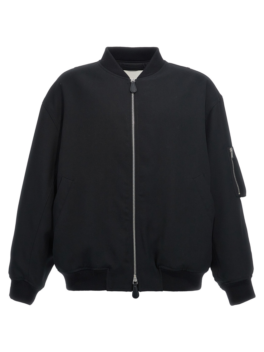 Jil Sander Black Bomber Jacket for Men Online India at Darveys.com
