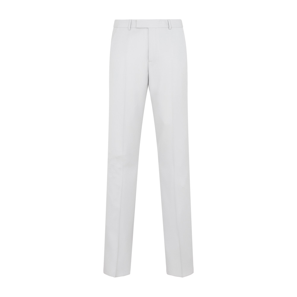 Dior Wool Straight-leg Pants In Grey