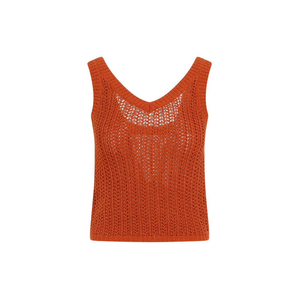 Max Mara Orange Knitted Top In Orange