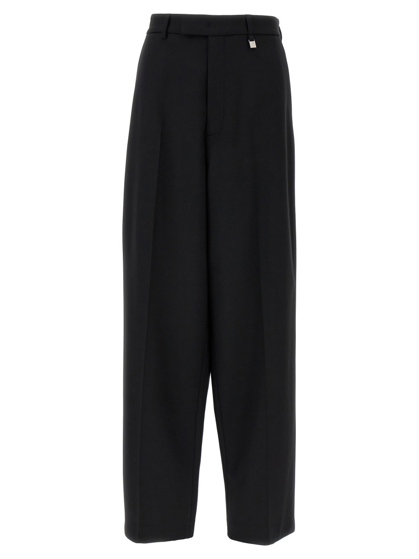 Giuseppe Di Morabito Wool Tailoring High Waist Straight Pants In Black