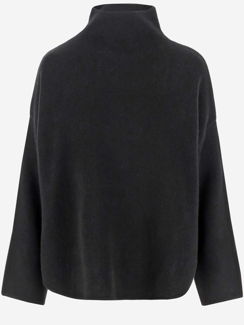 Shop Oliver Lattughi Black High Collar Sweaters