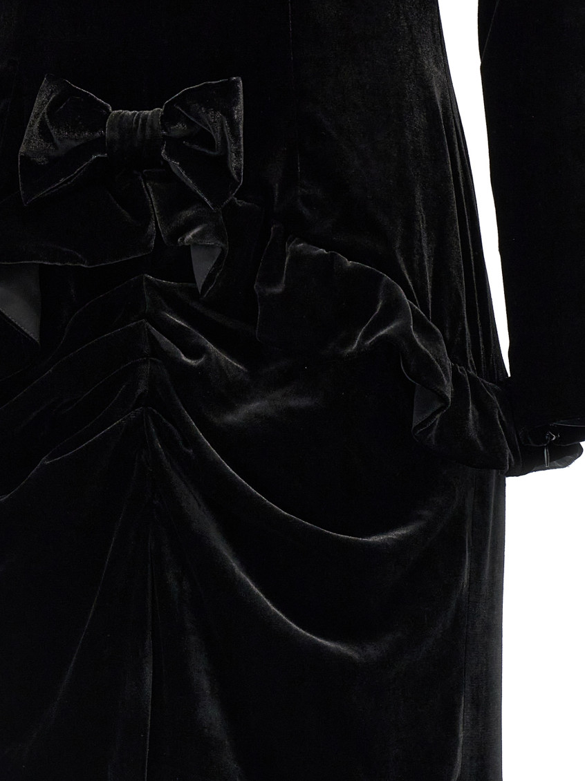 ワンピース ALESSANDRA RICH Velvet off the shoulder dress Black Alessandra Rich Black Velvet off the shoulder dress for