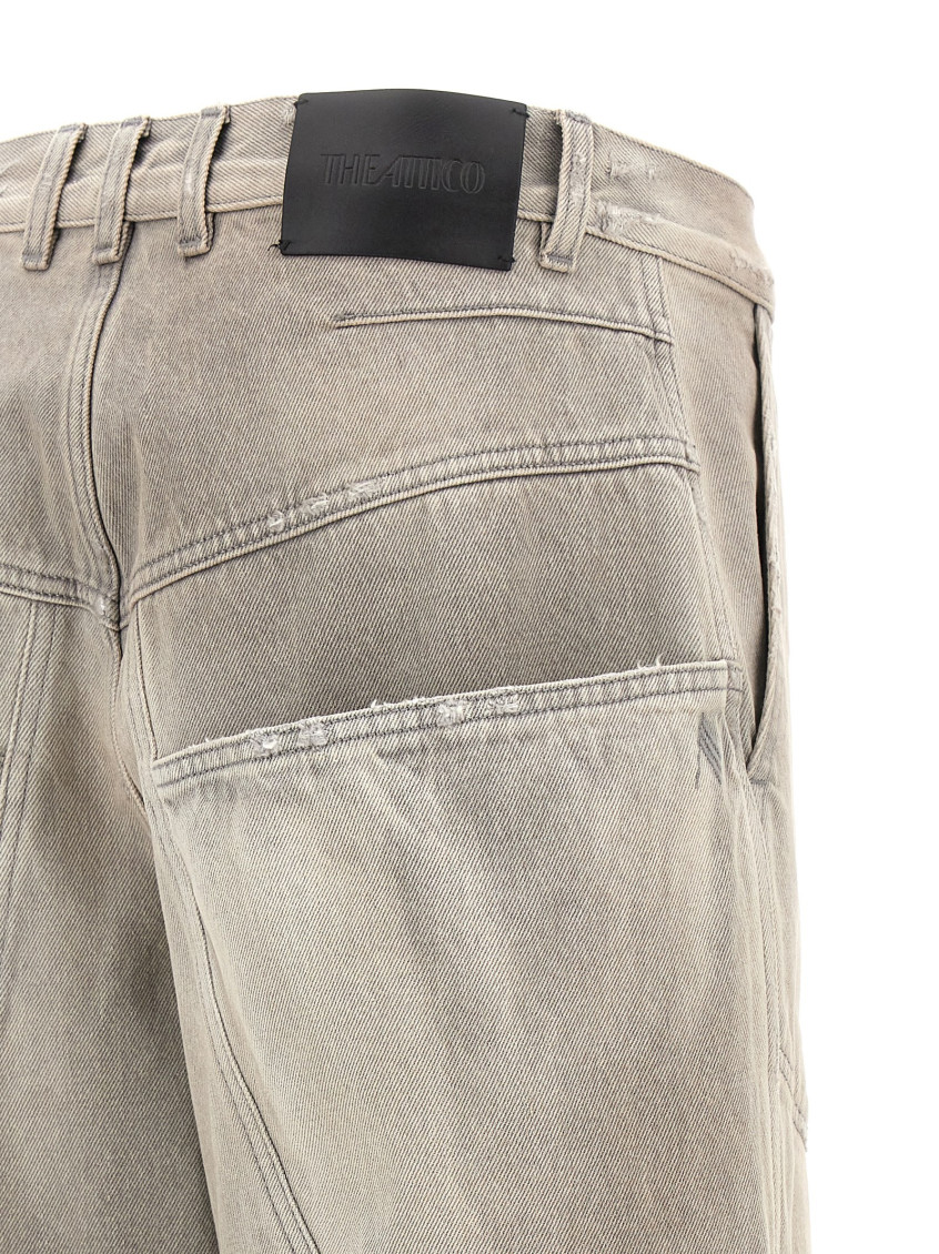 【関税込み】THE ATTICO Used effect jeans The Attico Grey Used effect jeans for Women Online USA at