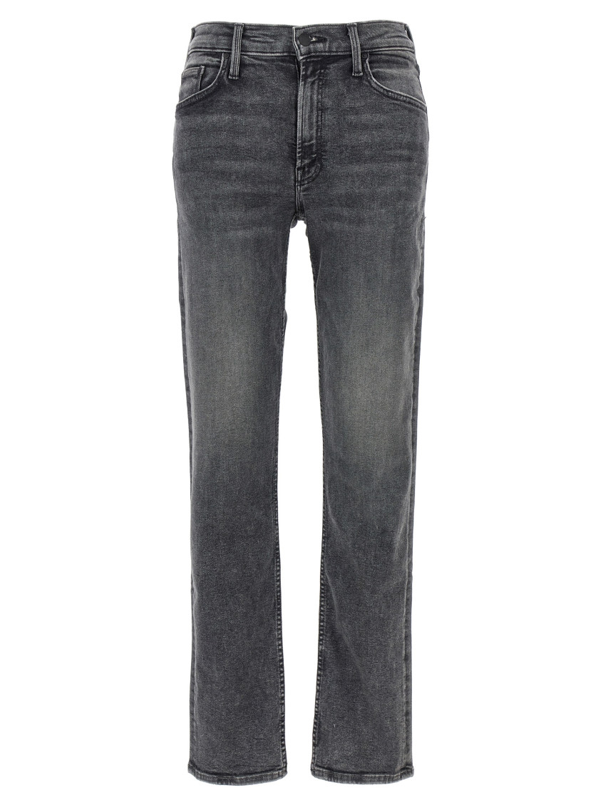Shop Mother Grey The Mid Rise Rider Skimp Jeans