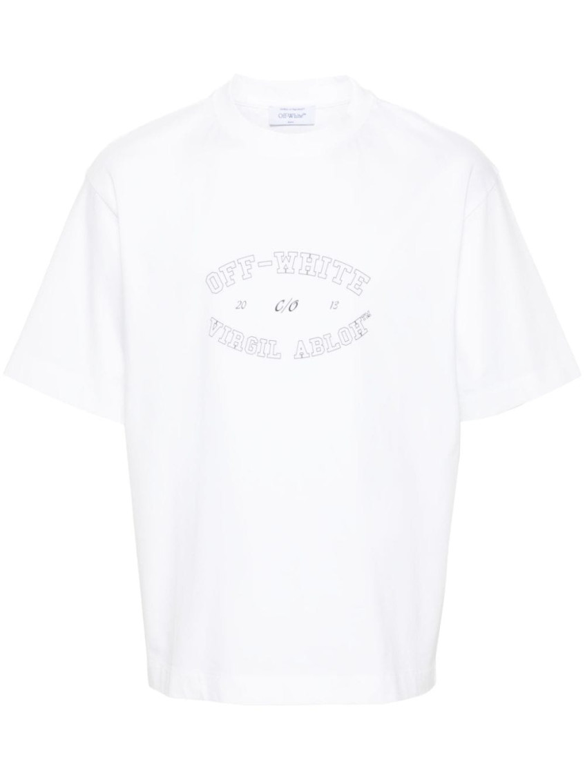 Shop Off-white White Cotton Printed T-shirt