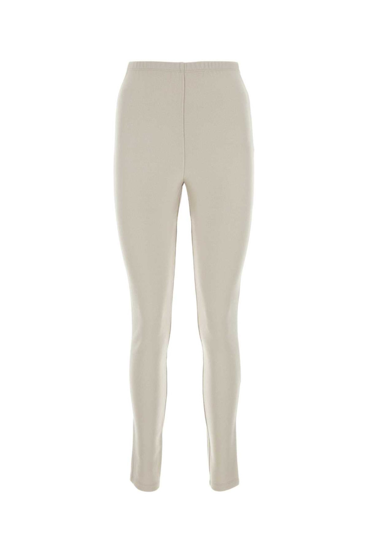 Prada Elastic Waistband Cashmere Blend Leggings In Beige