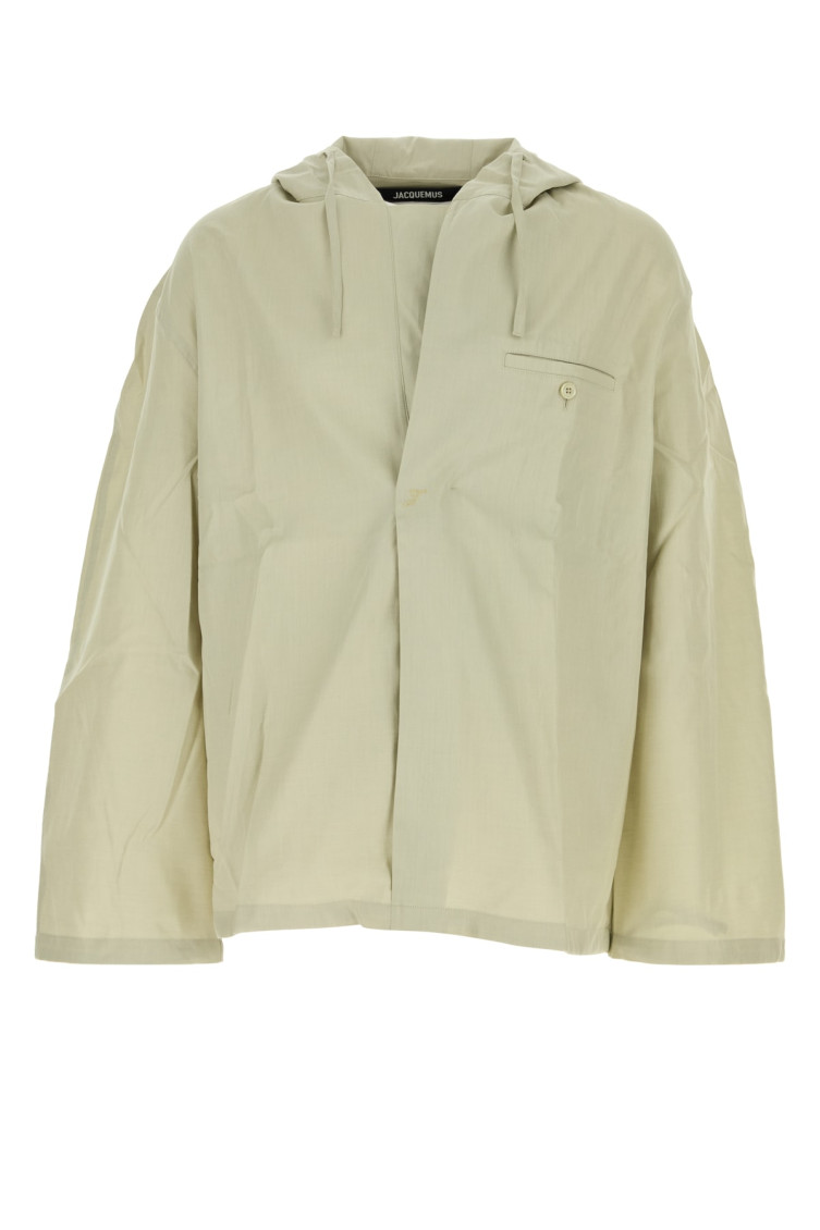 Jacquemus Nautical Style Buttoned Jacket Hood In Green