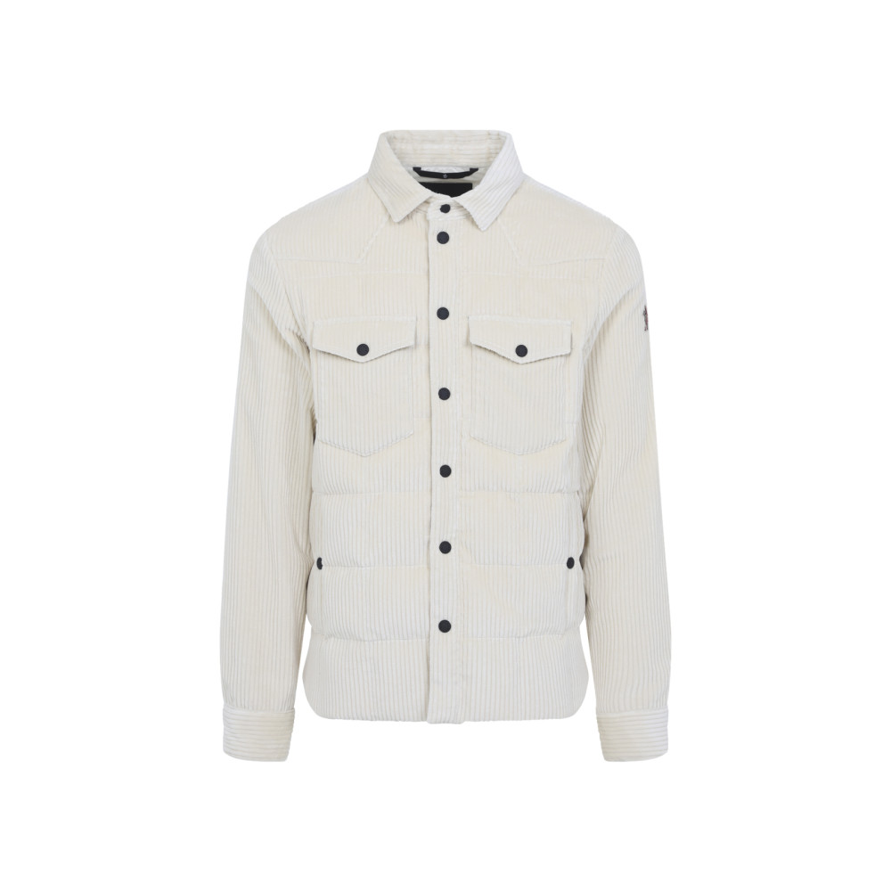 Moncler Grenoble Miscellaneous White Cotton Gelt Shirt Jacket In White