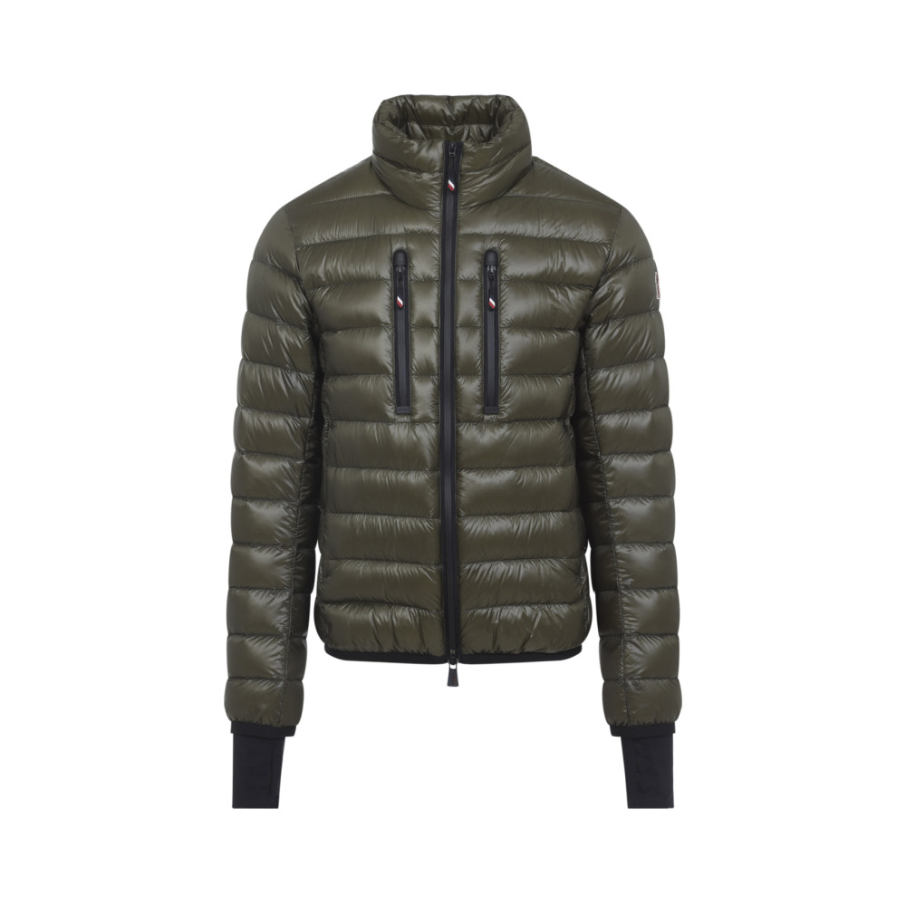 Moncler Hers Padded Jacket Zipped Pockets In Green