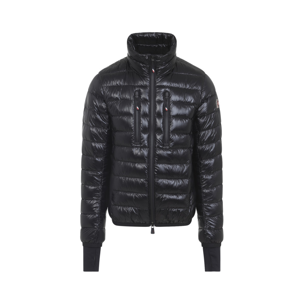 Moncler Hers Padded Down Jacket With Logo-patch In Black