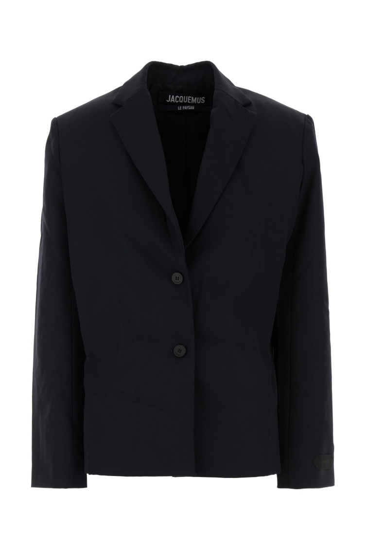 Jacquemus Dark Navy La Veste Blazer In Black