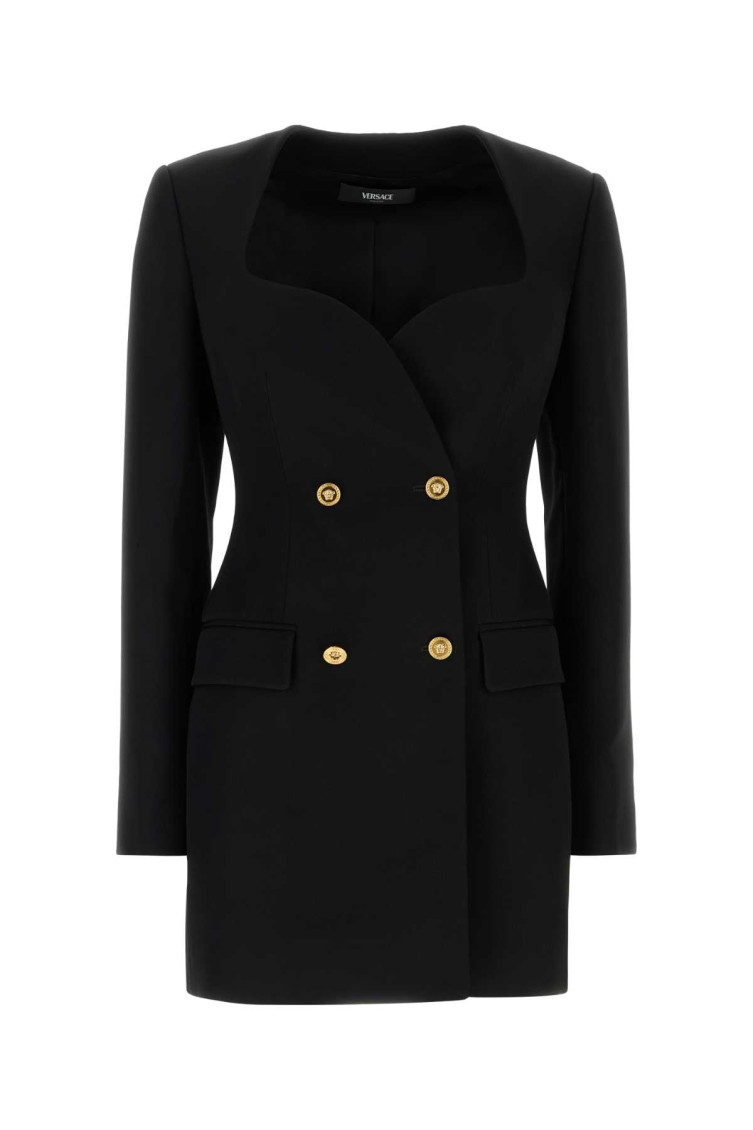 Versace Evening Jacket Responsible Wool Grain De Poudre Na 10208671a14592 1b000 In Black