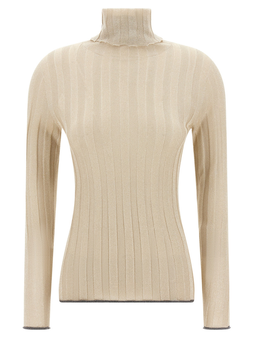 Fabiana Filippi Lurex Sweater Sweaters And Cardigans Gold In Multi