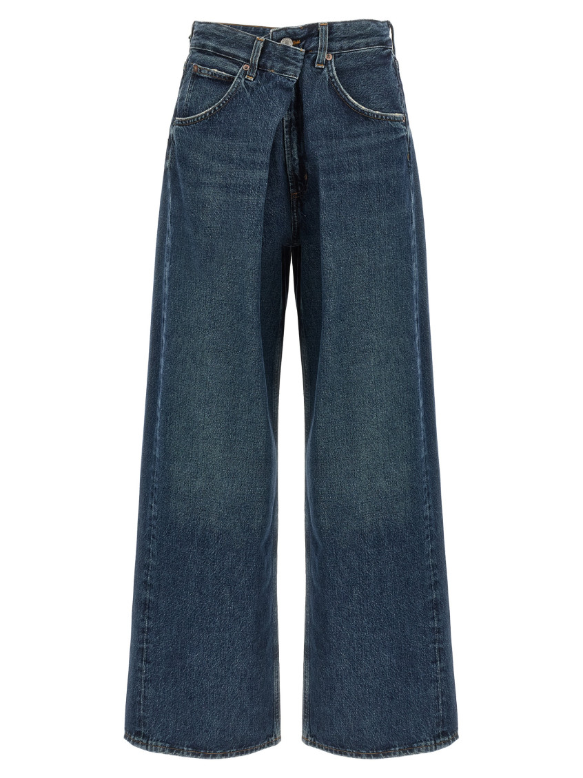 Agolde Vana Fold Jeans In Blue