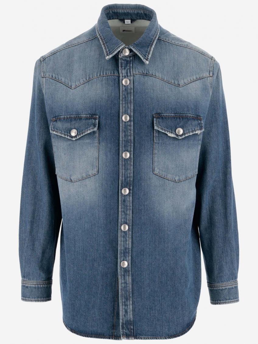 Buy Embroidered Denim Shirt Embellished Western Button up Unique Country  Style, OOAK Blue Jeans Shirt Online in India - Etsy