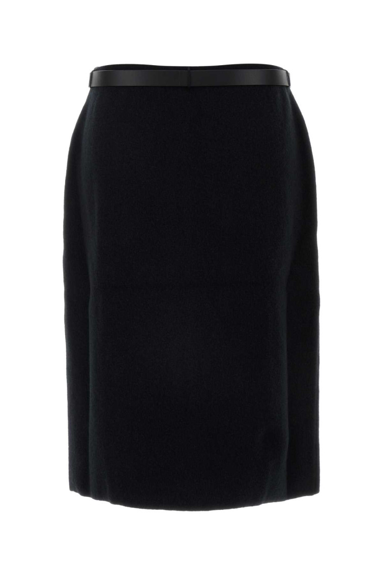 スカート SALVATORE FERRAGAMO BLACK STRETCH WOOL BLEND SKIRT Ferragamo Black stretch wool blend skirt for Women Online