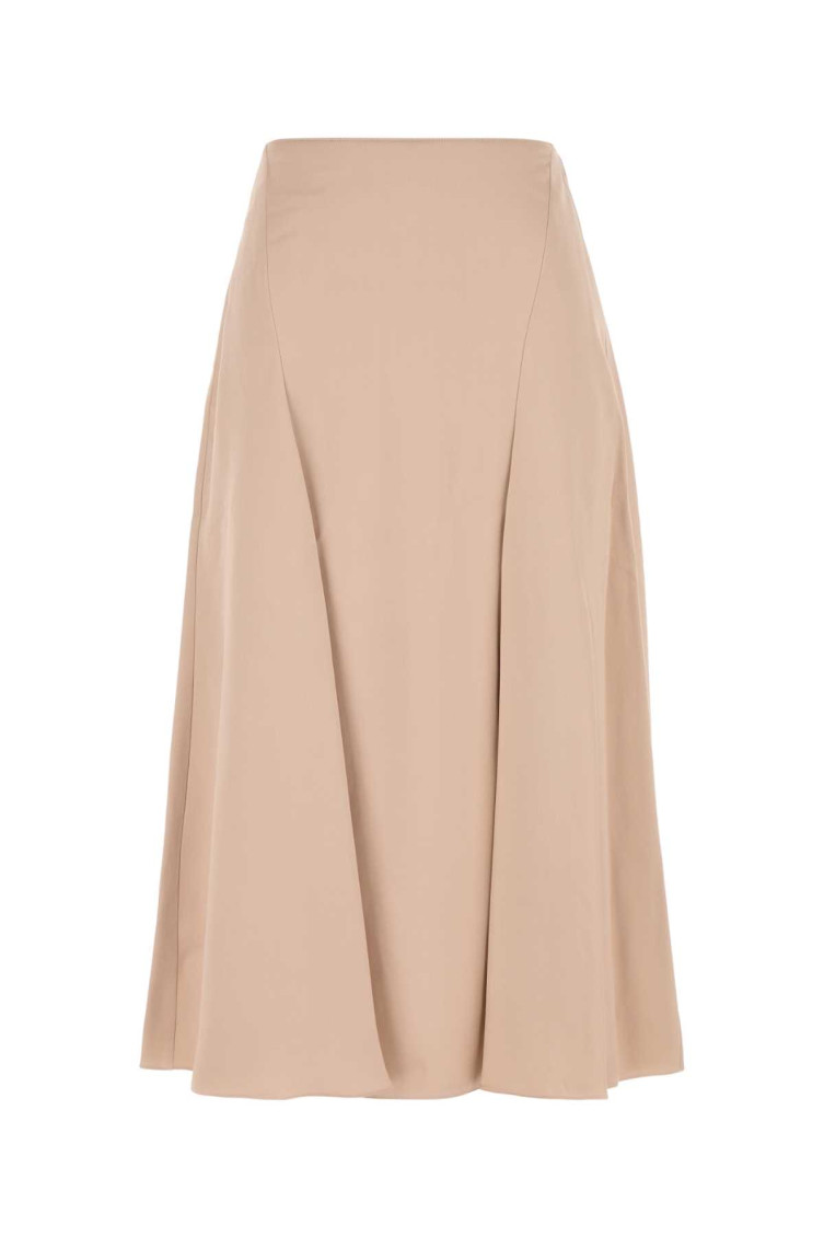 Fendi Ff Jacquard Silk Midi Skirt In Pink