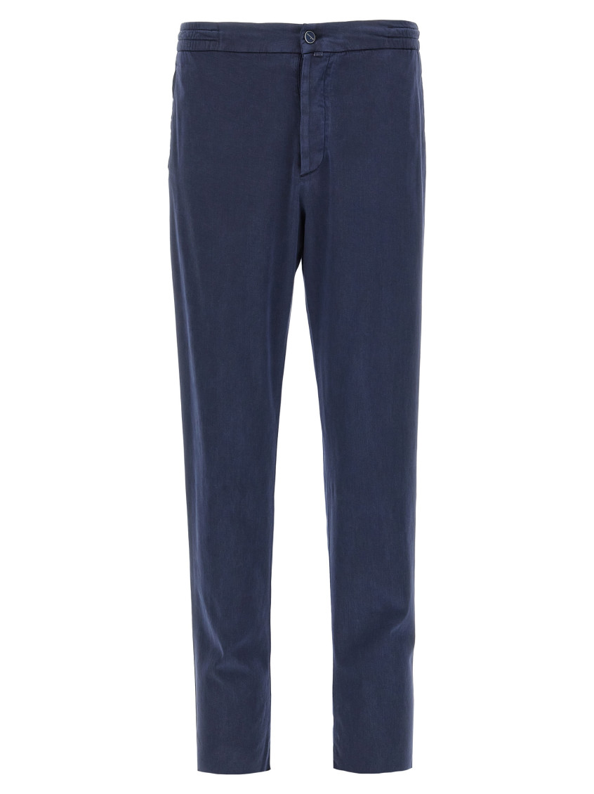 Shop Kiton Blue Chino Pants