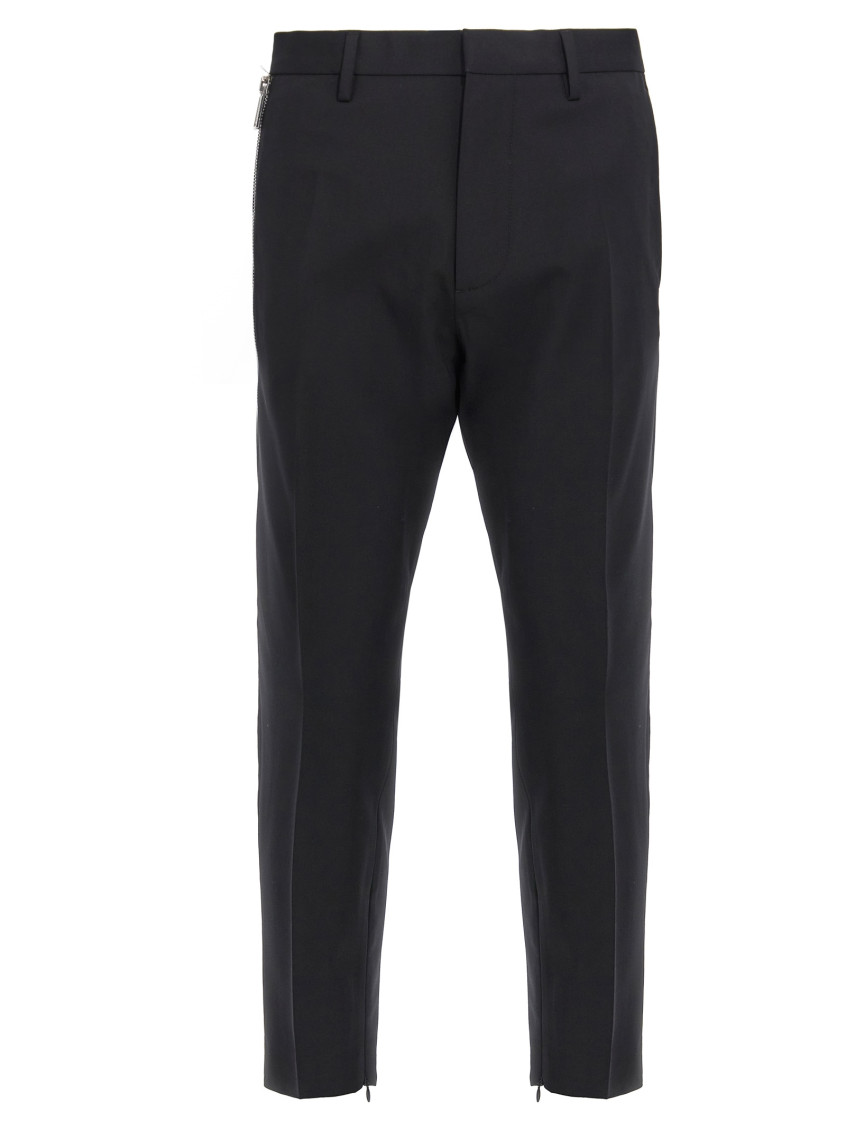 Dsquared2 Wool Tailored Trousers In Black