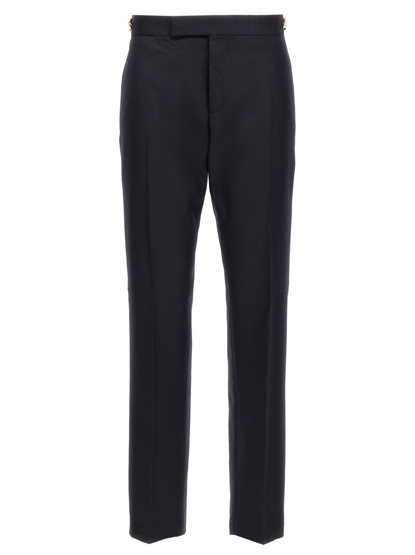 Thom Browne Utility Garment Dyed Chino Pants In Blue