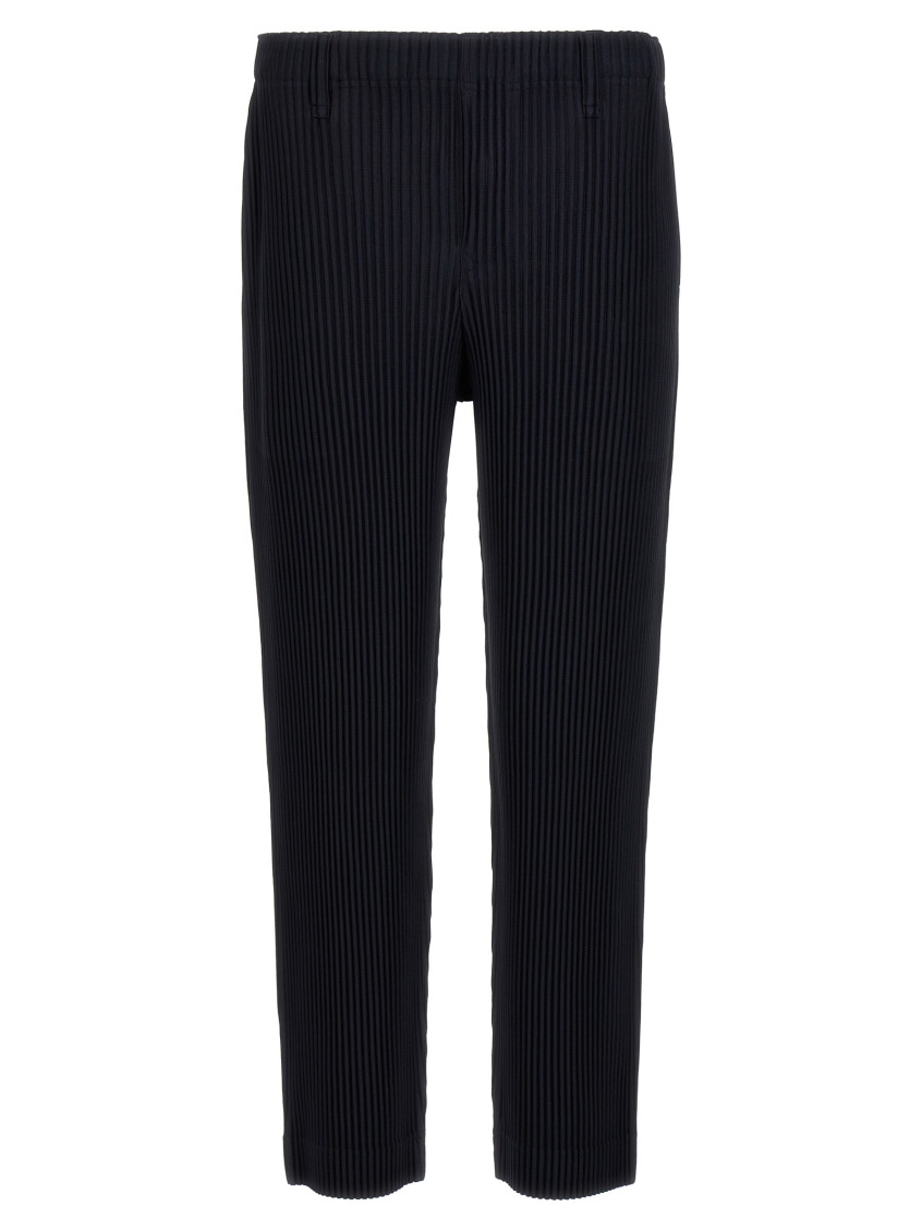 Shop Issey Miyake Blue Pleated Trousers