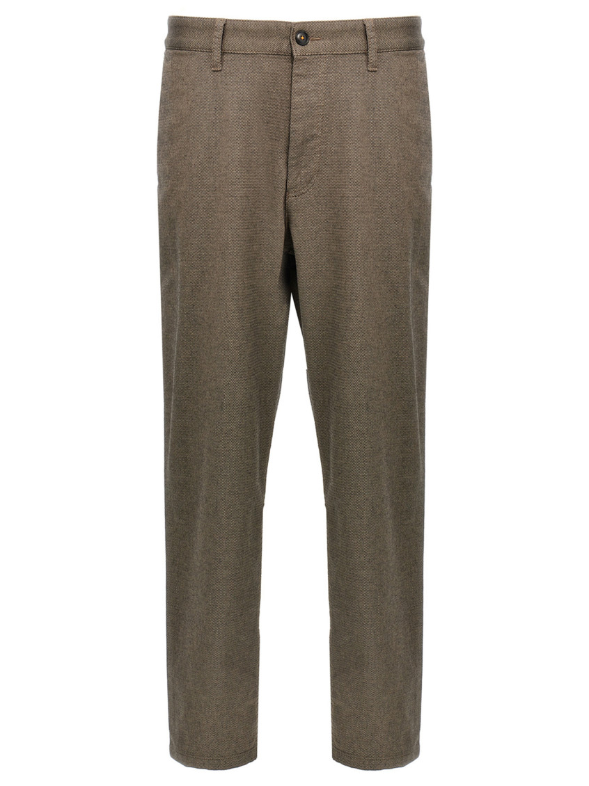 Hugo Boss Tapered-leg Trousers In Brown