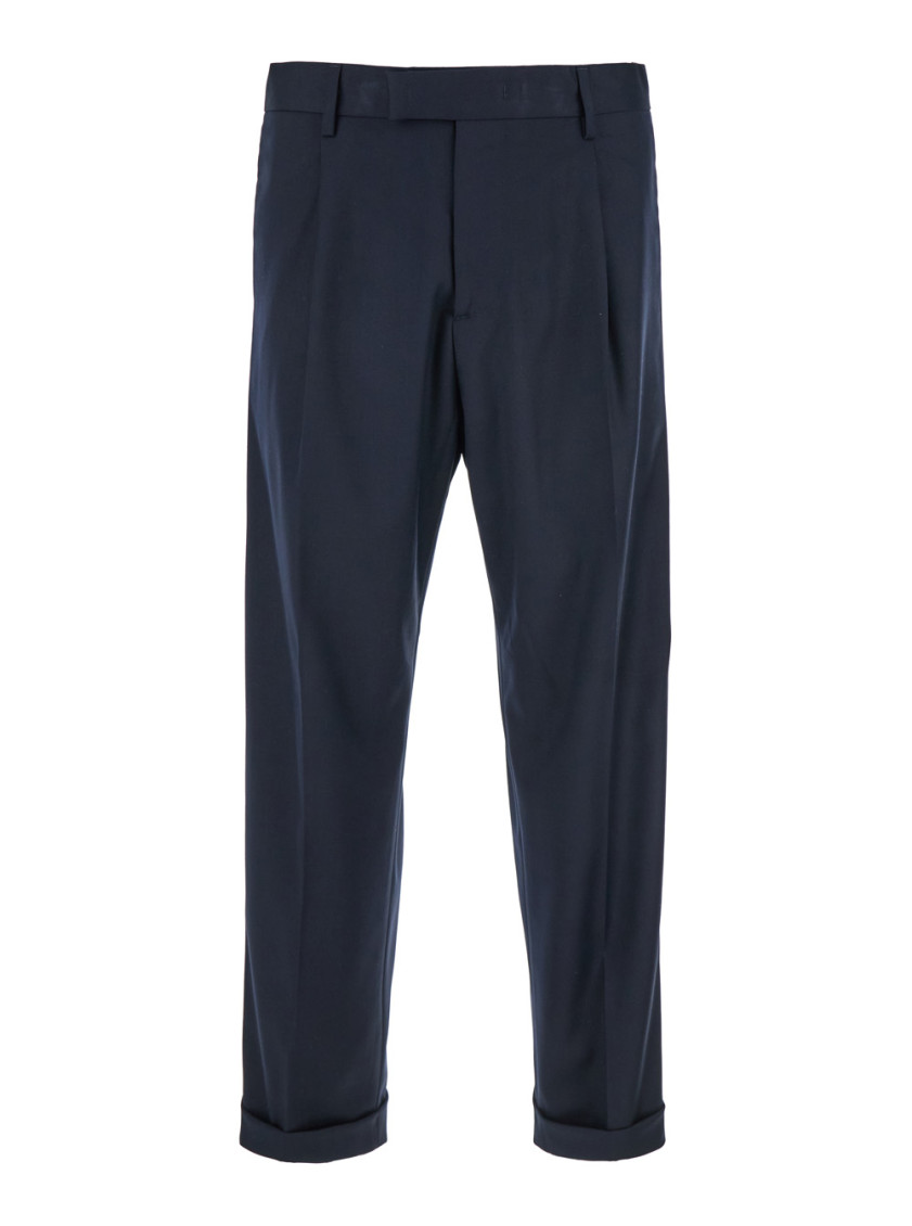 LOW BRAND BLUE KIM LUXOR BLUE PLISSED PANTS 
