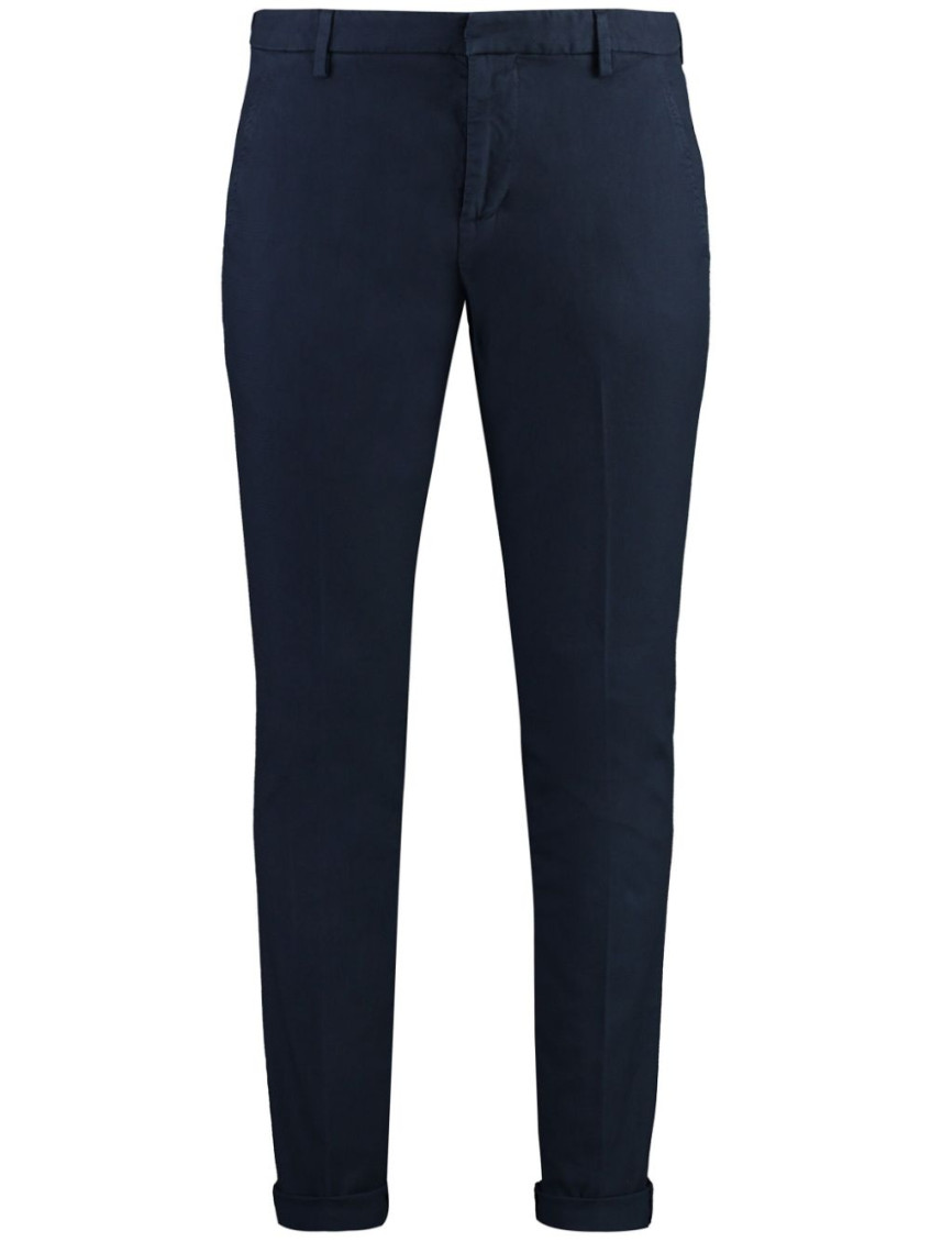 Dondup Gaubert Pants In Blue Cotton In Dark Blue