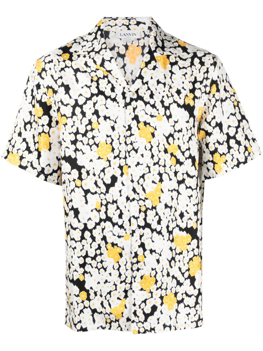 Shop Lanvin Multi Color All-over Print Shirt In Multicolor