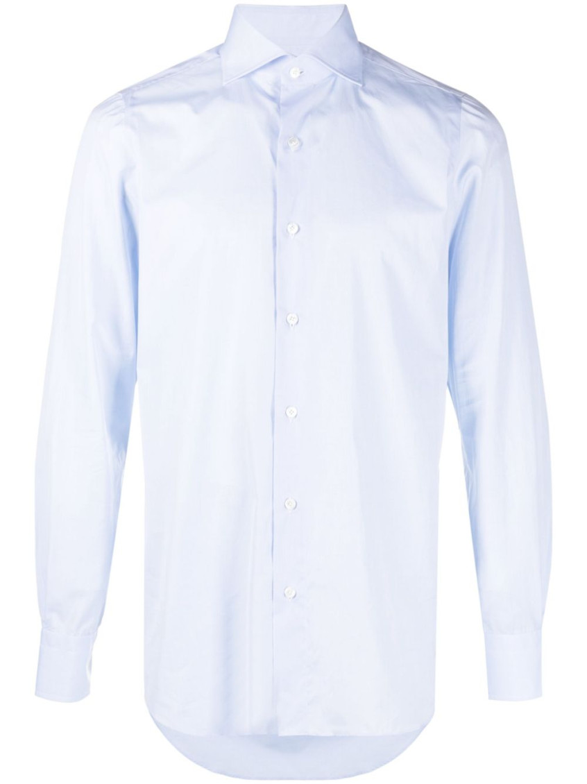 Finamore 1925 Finamore Napoli Cotton Shirt In Sky Blue
