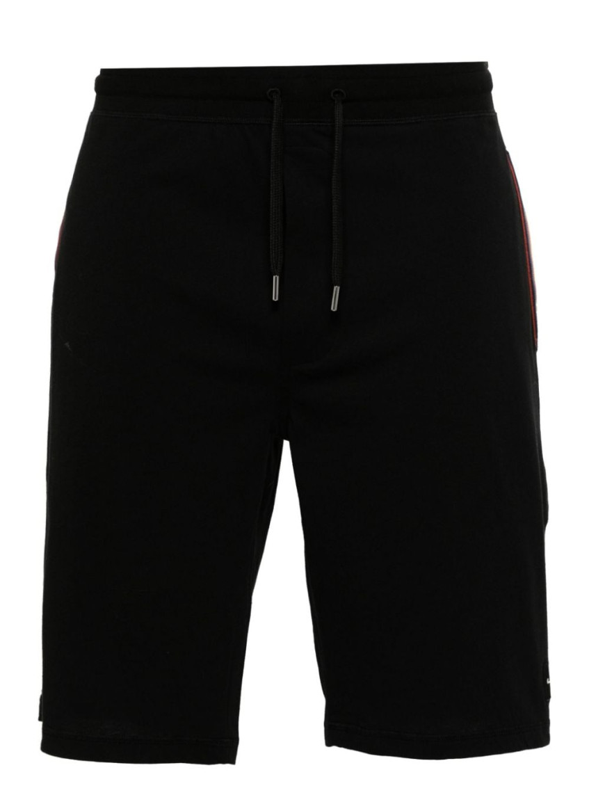 Shop Paul Smith Black Logo Sweat Shorts