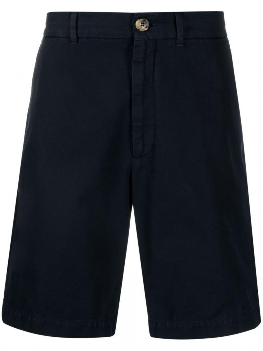 Brunello Cucinelli Classic Bermuda Shorts In Navy Blue