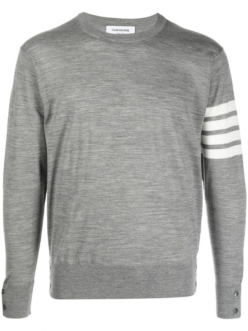 Thom Browne 4 Bar Sweaters And Cardigans In Grey