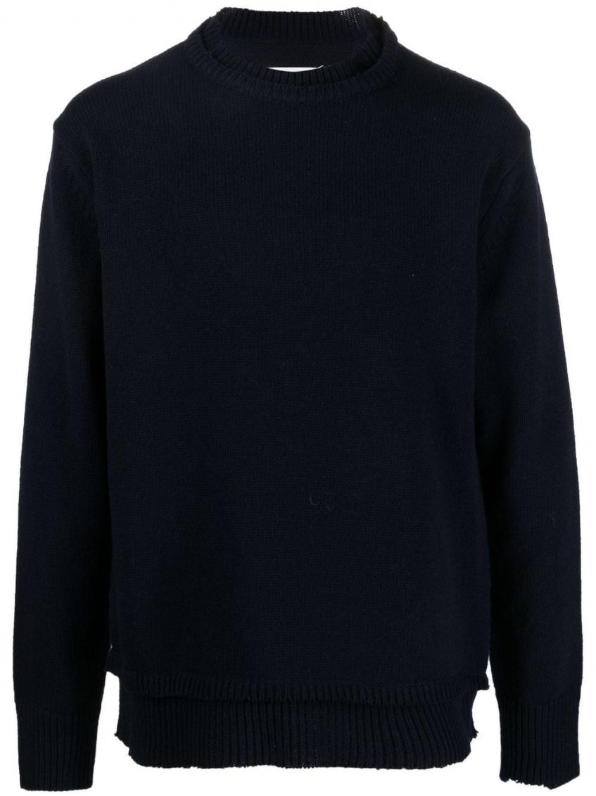 Maison Margiela Navy Blue Layered Sweater for Men Online India at 