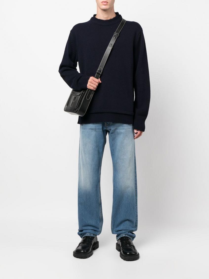 Maison Margiela Navy Blue Layered Sweater for Men Online India at 