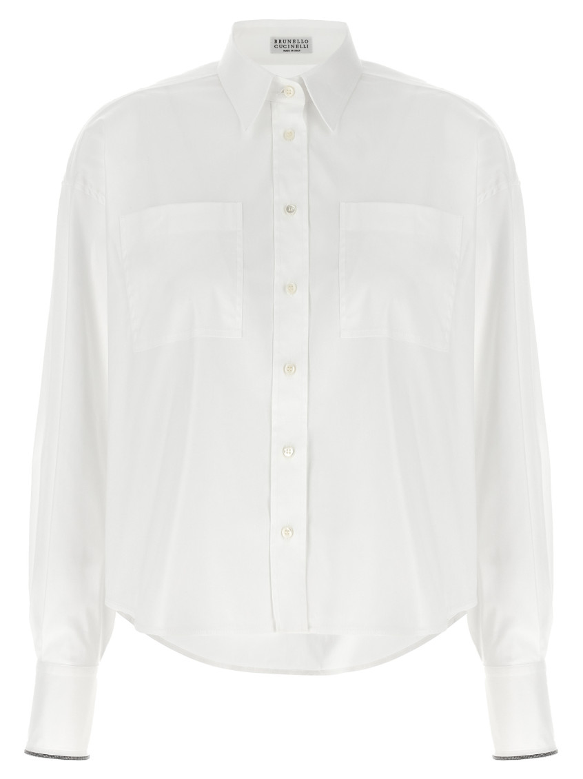 Brunello Cucinelli Monile Shirt Shirt And Blouse In White