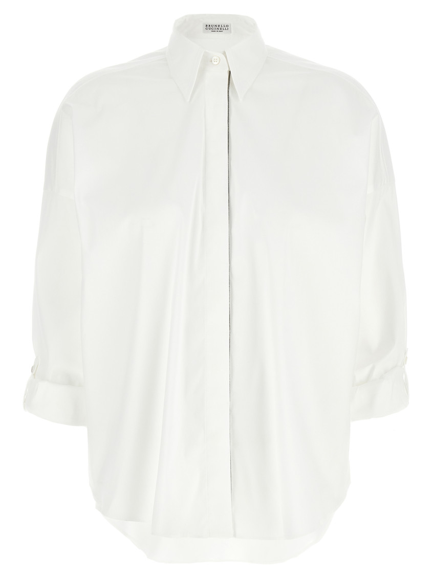 Brunello Cucinelli Monile Shirt Shirt And Blouse White In White
