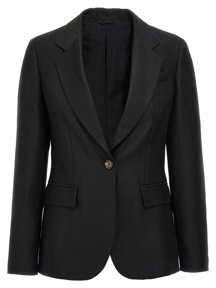 Shop Brunello Cucinelli Black Blazer Monile