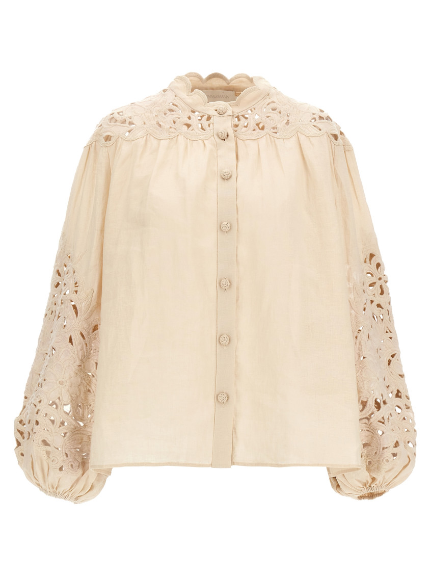 Zimmermann Wylie Shirt And Blouse Beige In Neutral