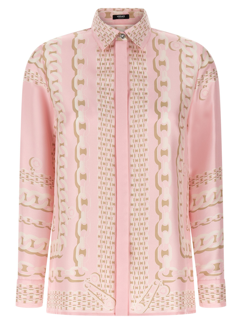 VERSACE LIGHT PINK PINK VERSACE TREASURE SHIRT