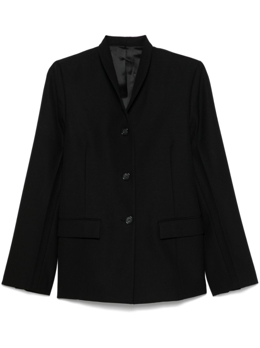 Shop Totême Black Overlay Blazer