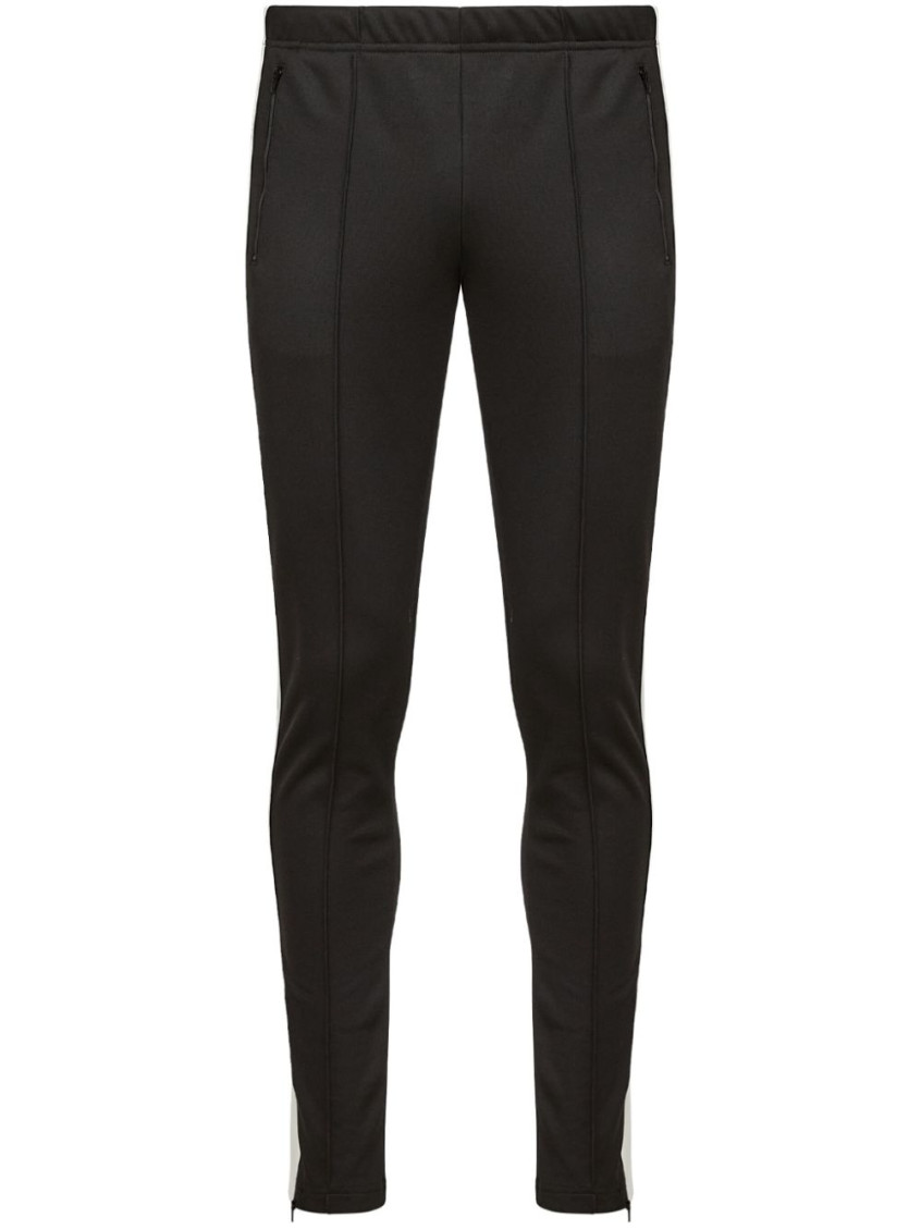 Maison Margiela Cotton Blend Trousers With Stripe Detailing In Black