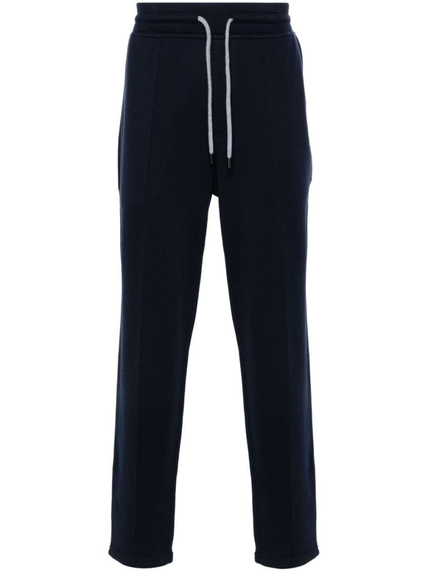 Brunello Cucinelli Cotton Blend Sweatpants In Blue
