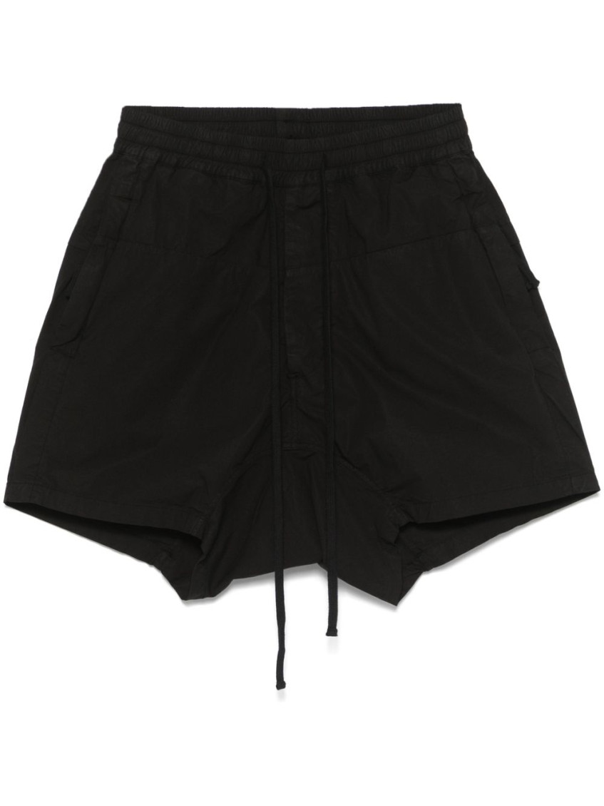 Thom Krom Relaxed Fit Black Bermuda Shorts With Drawstring In Black