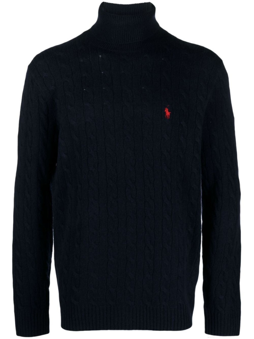 Polo Ralph Lauren Long Sleeve Pullover In Navy Blue
