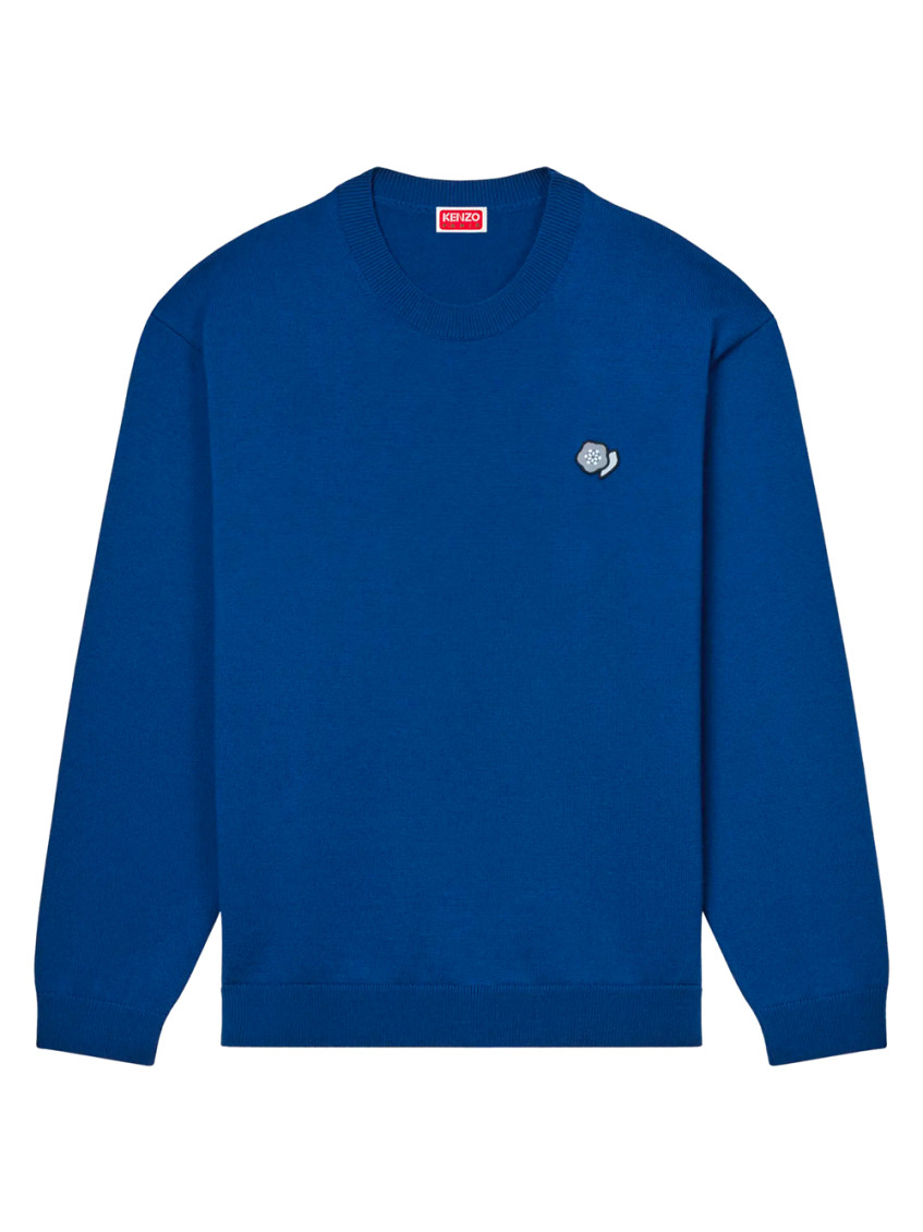 Kenzo Pop Sweater In Merino Wool In Blue