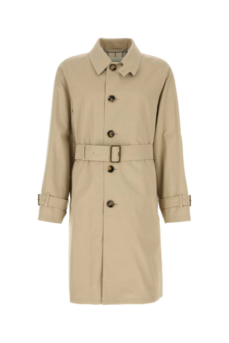 Burberry Trench Coat Gabardine Ajustable Cuffs Back Vent In Beige